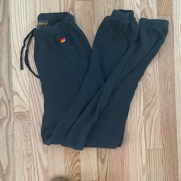 Aviator Nation Glitter Heart Charcoal Sweatpants - Picture 11 of 11